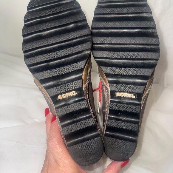 Sorel Women's PDX Grey Brown Hidden Wedge Bootie Size US 8.5 - Picture 4 of 14